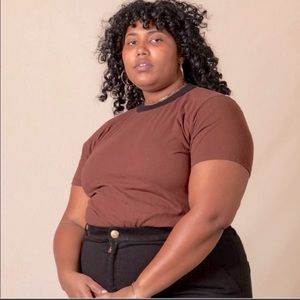 NWT Big Bud Press ringer tee in brown